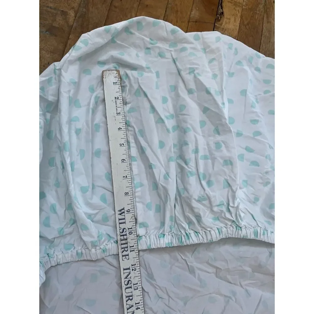 Crate & Barrel Kids Organic Cotton Twin Size Sheet Set Half Moon